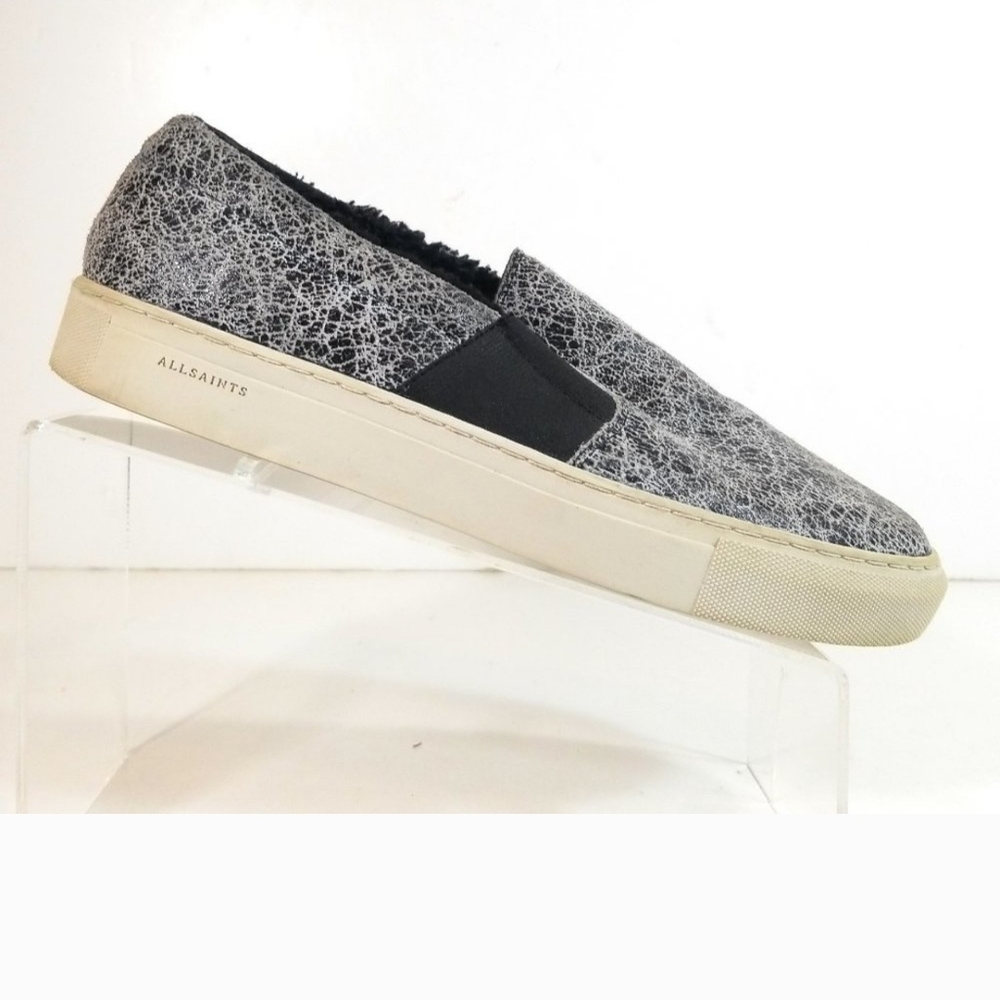All Saints Gray Slip-On Men's Shoes Size  41